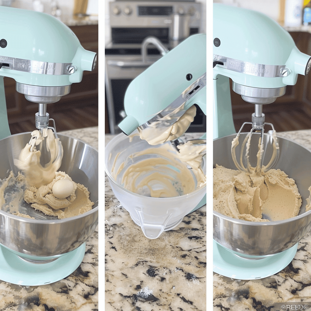 Moist Biscoff Cookie Butter Pound Cake Magic 13 Biscoff Cookie Butter Pound Cake batter being mixed with cookie crumbles