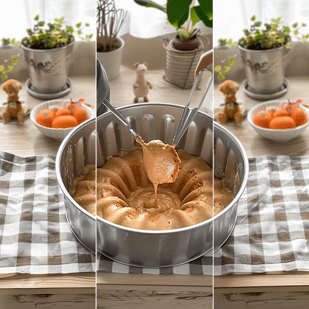 How to bake a classic carrot bundt cake recipe that stays tender 13 Carrot Bundt Cake Recipe preparation step mixing batter