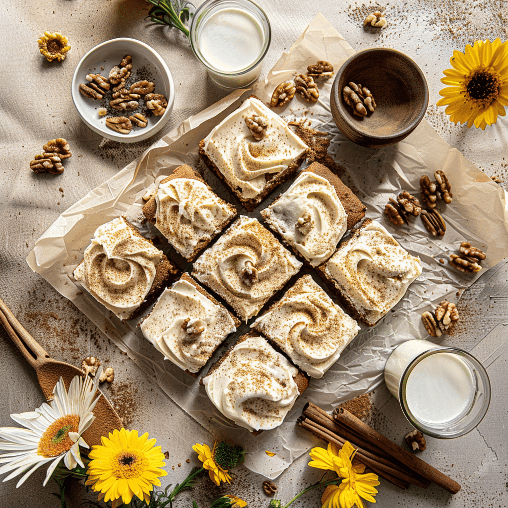 Easy Carrot Cake Bars Recipe 14 carrot cake bars recipe plated for dessert table