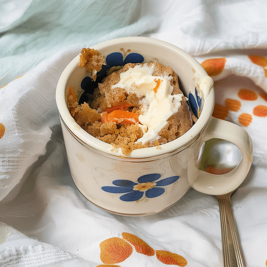 Carrot Mug Cake: The Surprising Recipe Everyone’s Craving Now 12 Served carrot mug cake with cream cheese frosting