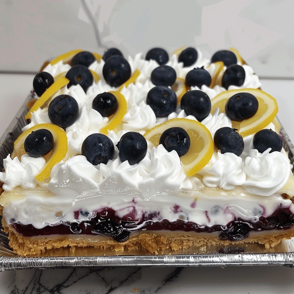 Lemon Blueberry Delight Recipe That Will Make Your Summer Sing 12 slice of lemon blueberry delight