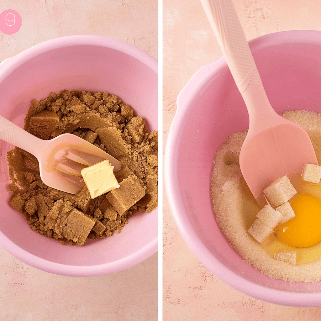 mini egg cookies dough scooped onto baking sheet