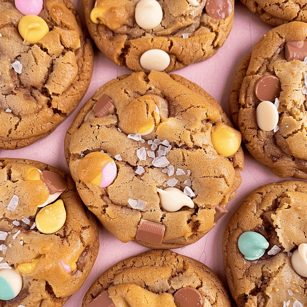 mini egg cookies on white background with clean lighting