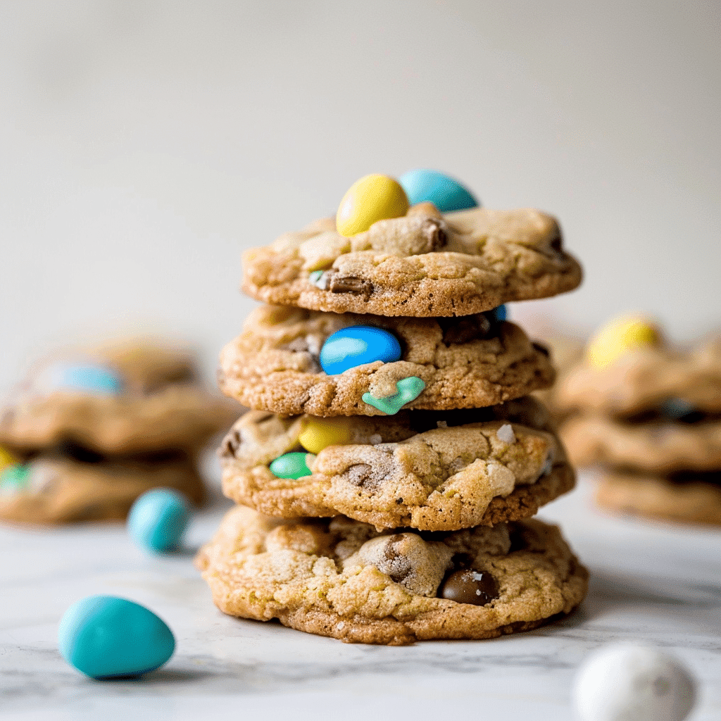 Mini Egg Easter Cookies Everyone Will Love 12 Mini Egg Easter Cookies close up showing gooey center and bright mini eggs