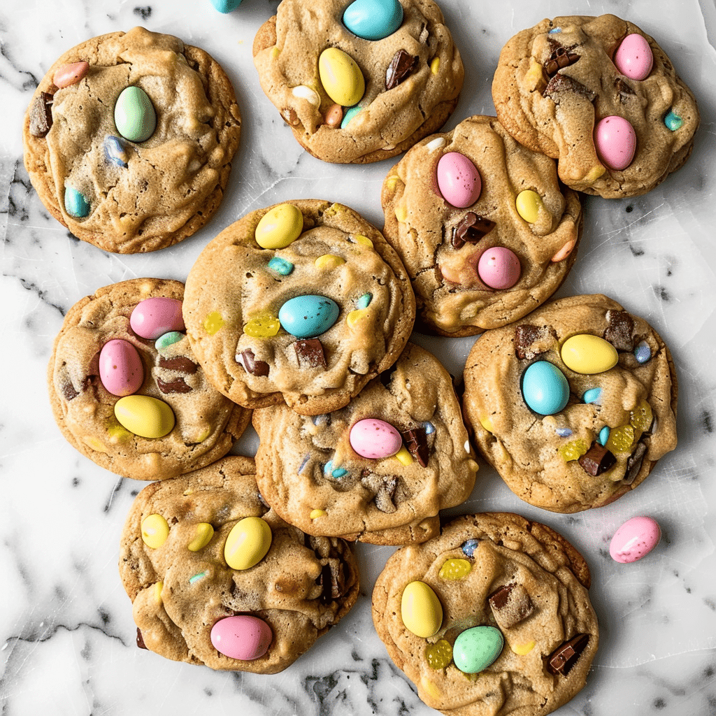 Mini Egg Easter Cookies Everyone Will Love 13 Mini Egg Easter Cookies served with vanilla ice cream on a spring dessert table