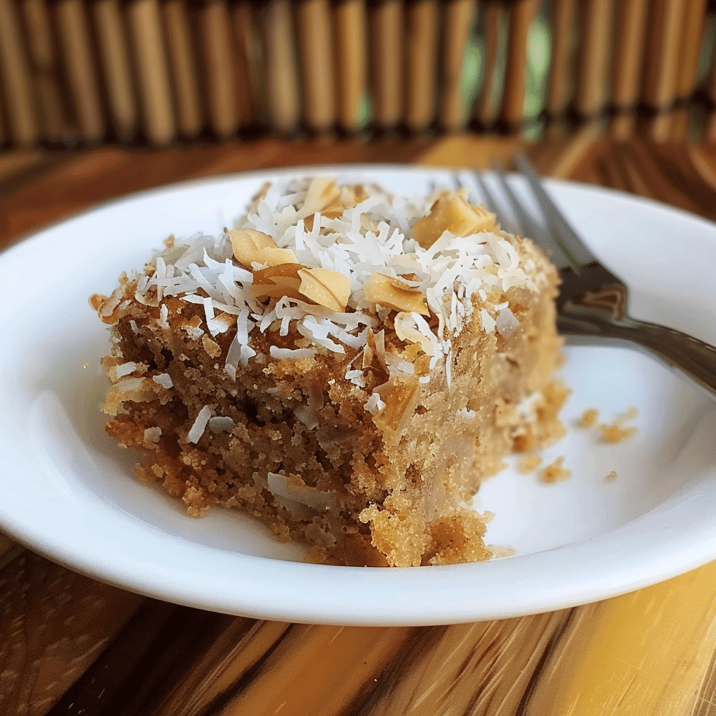whole oatmeal cake with broiled coconut frosting