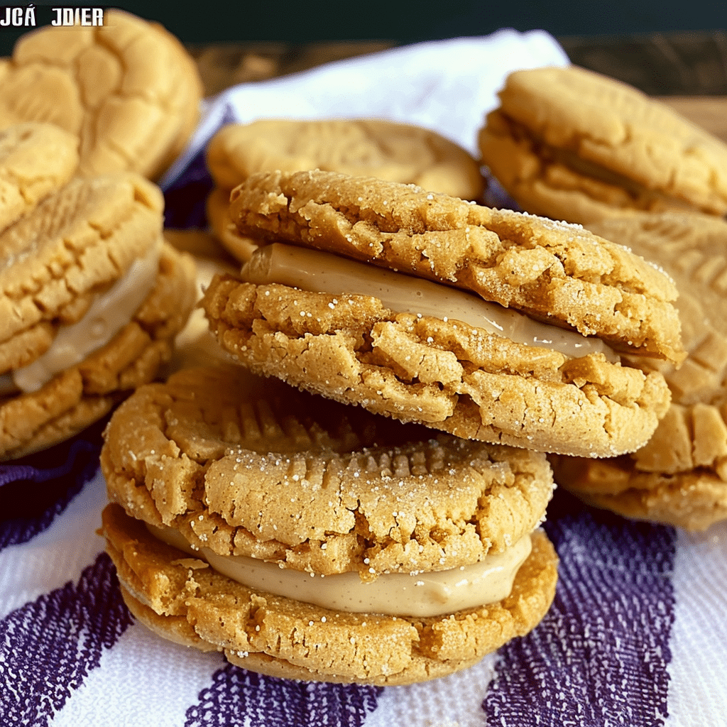 Peanut Butter Sandwiches Girl Scout Cookies 15 Peanut butter sandwich cookies served on a plate