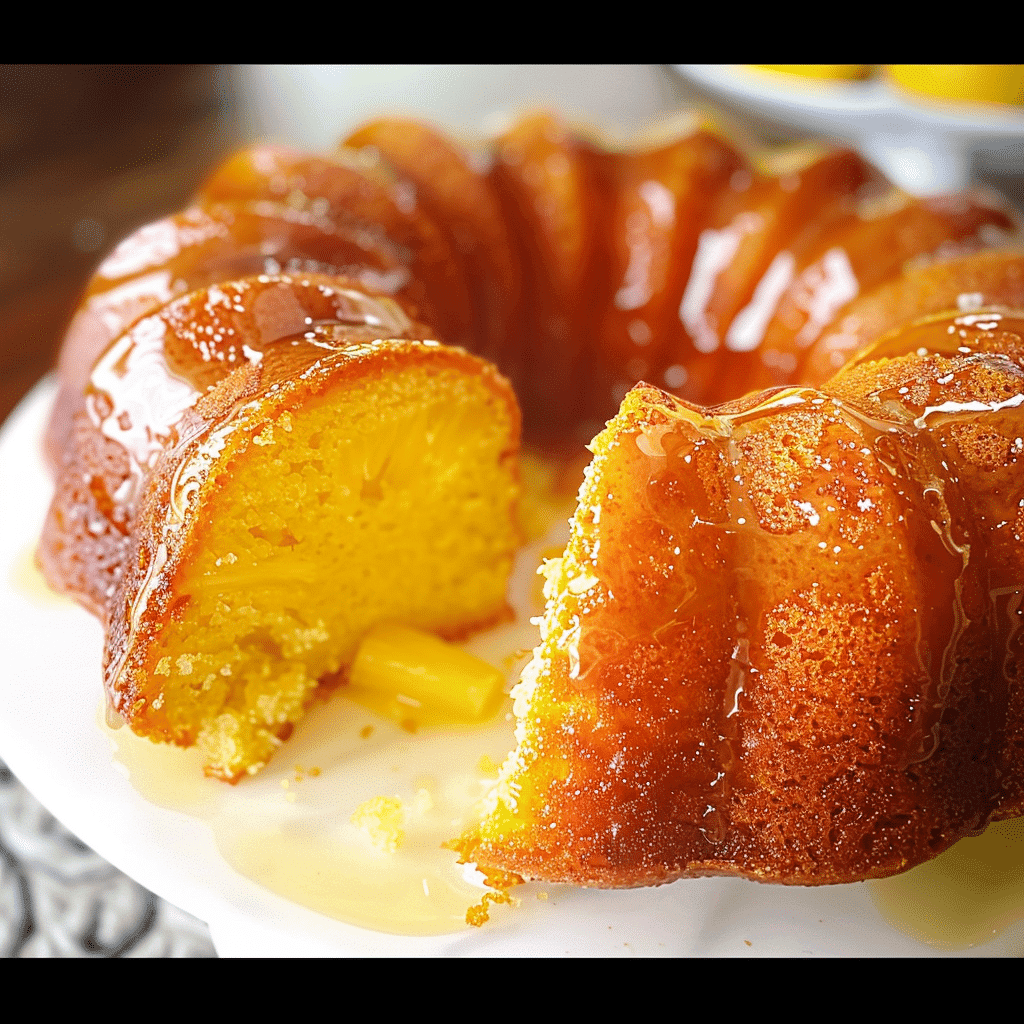 Pineapple juice cake recipe bundt glazed