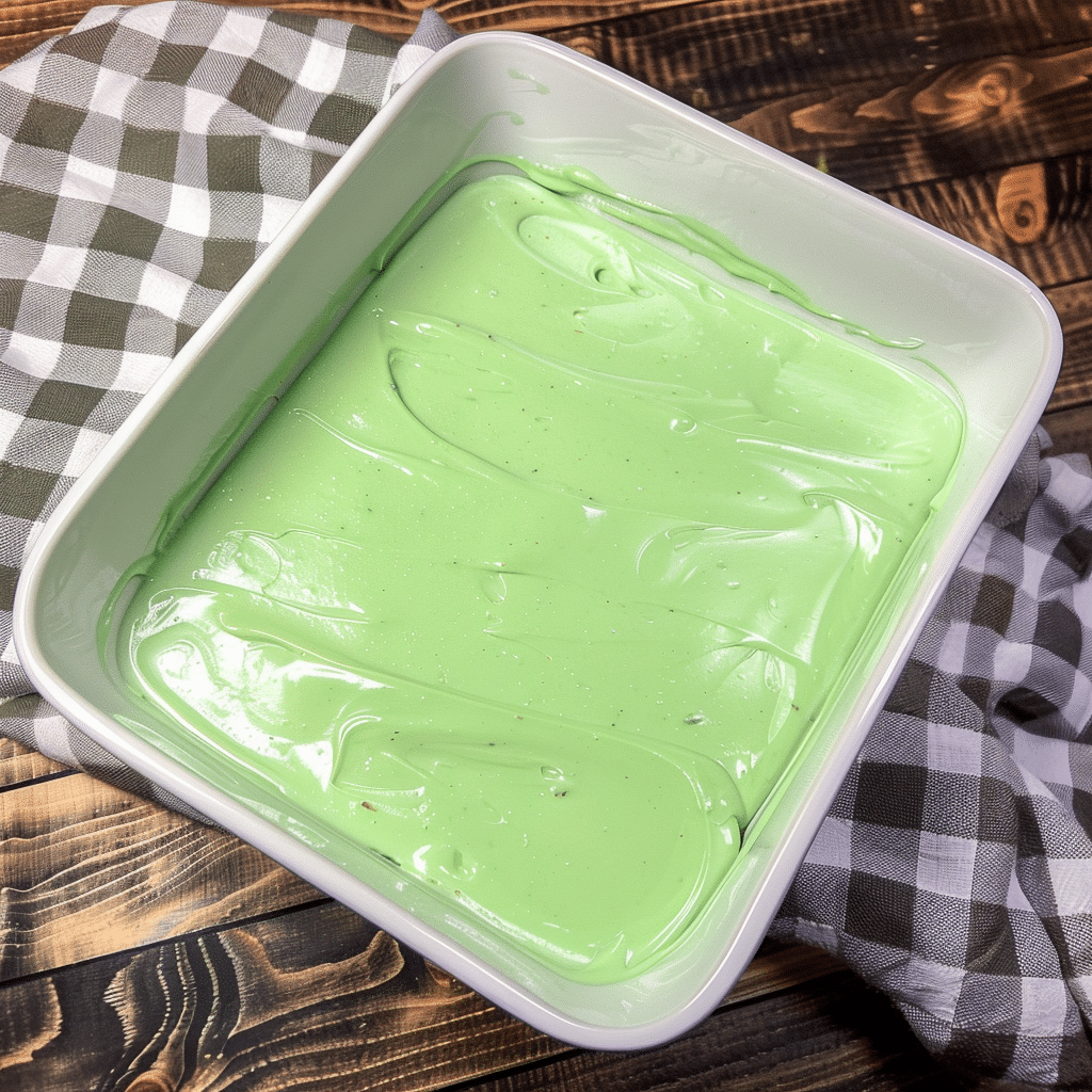 Pistachio Cake with Pudding-Moist, Easy Recipe That Will Wow Everyone 11 Mixing pistachio cake with pudding batter