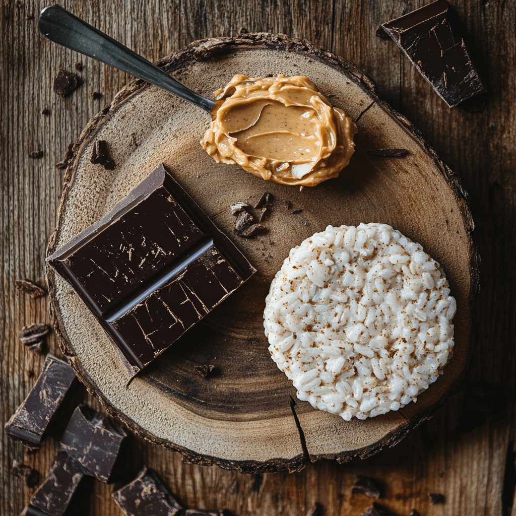 3-Ingredient rice chocolate Cakes - Easy, Crunchy, and Irresistible 12 rice chocolate cakes with peanut butter and dairy free chocolate