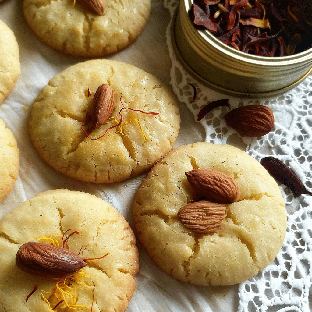Saffron Almond Cookies Made Simple: A Soulful Recipe You’ll Love to Share 12 Served saffron almond cookies with tea