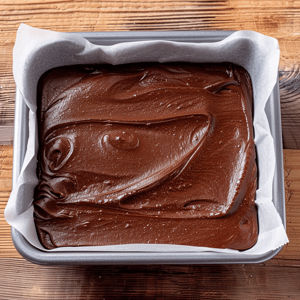 Easy Sourdough Discard Brownie Recipe (Super Rich and Chewy) 11 sourdough discard brownie batter ready for baking