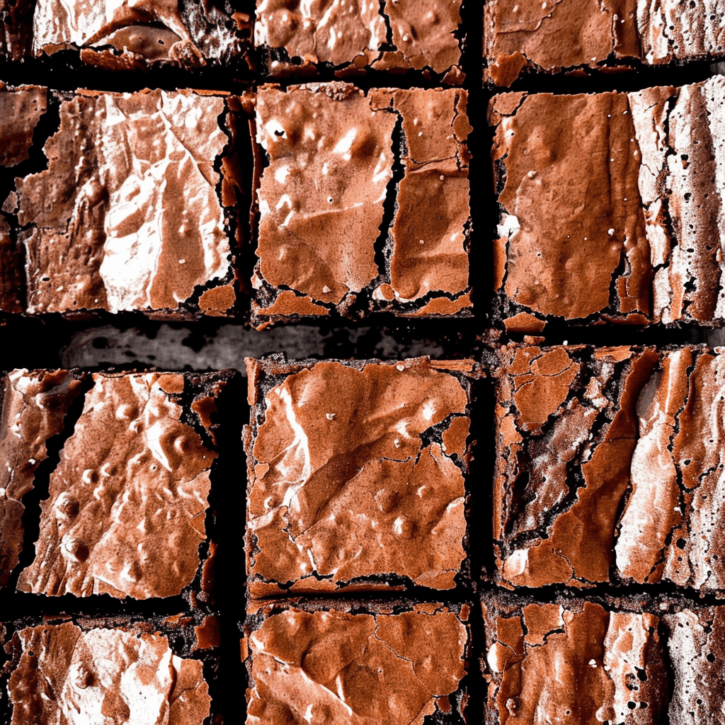 Easy Sourdough Discard Brownie Recipe (Super Rich and Chewy) 12 plated sourdough discard brownie with sea salt