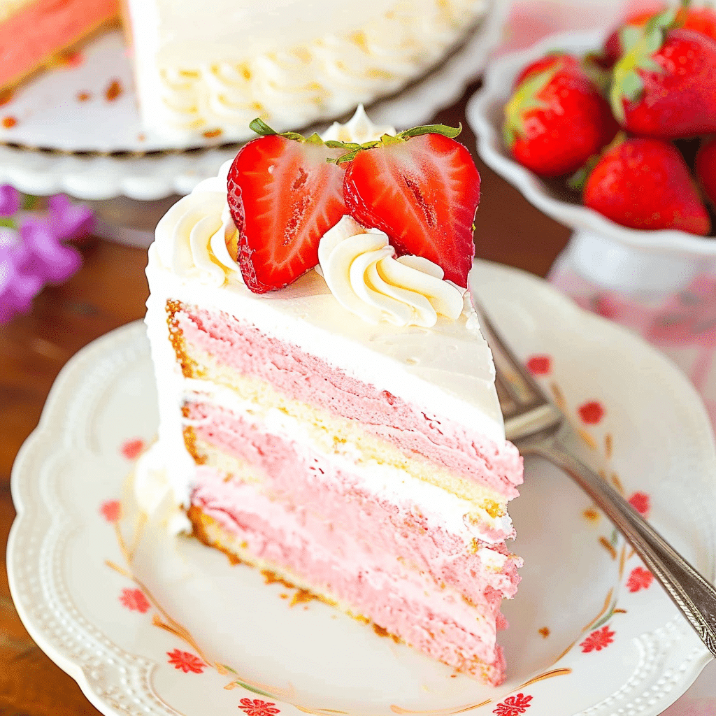How to Make the Perfect Strawberries and Cream Cheesecake Cake 15 strawberries and cream cheesecake cake recipe whole cake with whipped frosting and strawberries
