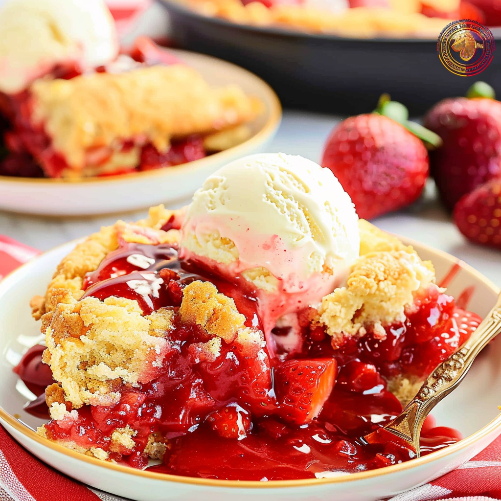 Easy Strawberry Shortcake Dump Cake: Irresistibly Sweet! 8 strawberry shortcake dump cake in baking dish