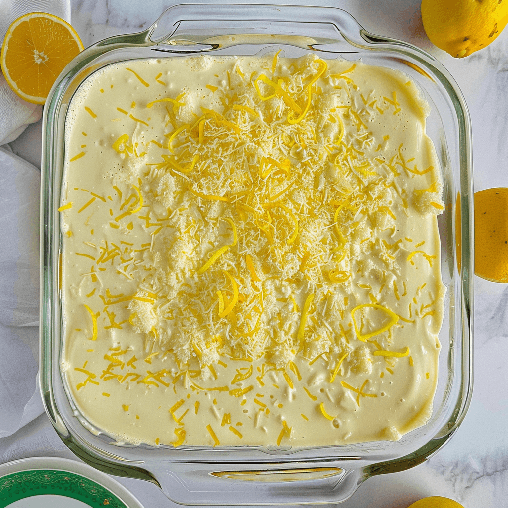Limoncello Tiramisu Recipe 14 Limoncello Tiramisu Recipe assembled in a glass dish and topped with lemon zest