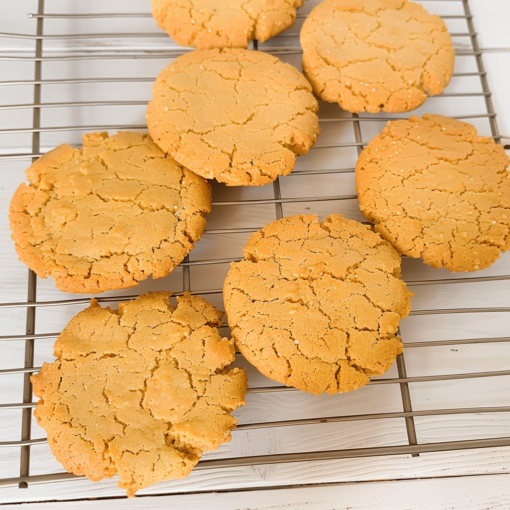 Chickpea Cookies With a Sweet Nutty Surprise 9 Chickpea cookies fully cooled on rack, ready to eat