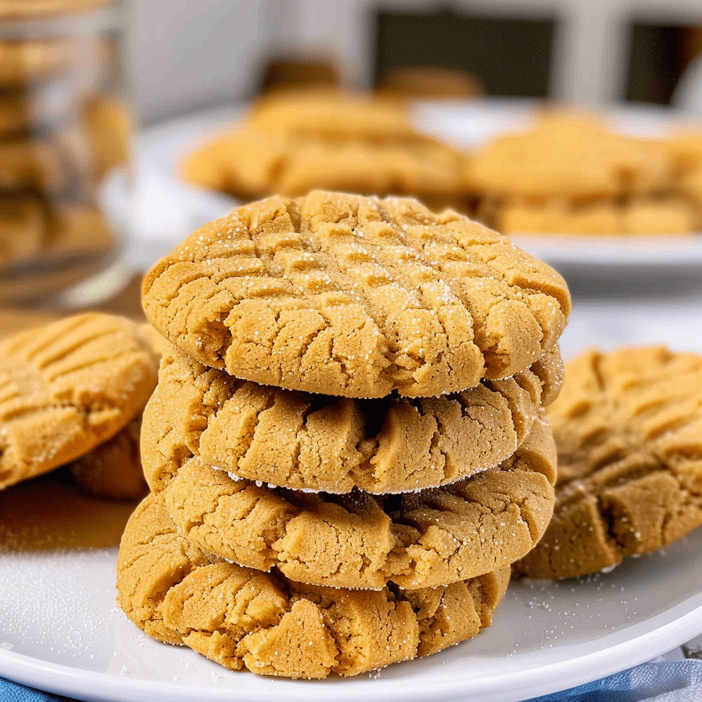 Eggless Peanut Cookies Everyone Will Love 16 Plate of eggless peanut cookies with classic fork marks