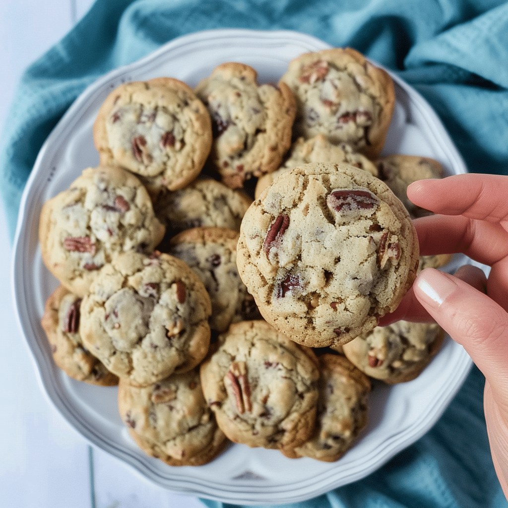 Date Cookies That Are Naturally Sweet And Easy 14 Holding up a date cookie showing texture and mix-ins