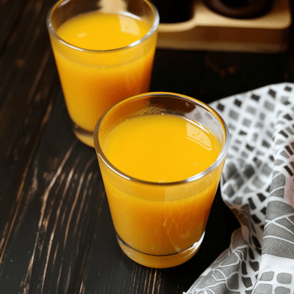 Mango Fruity Recipe: Zesty Sunshine Treat Kids Love 17 Close-up of two glasses filled with fresh mango juice
