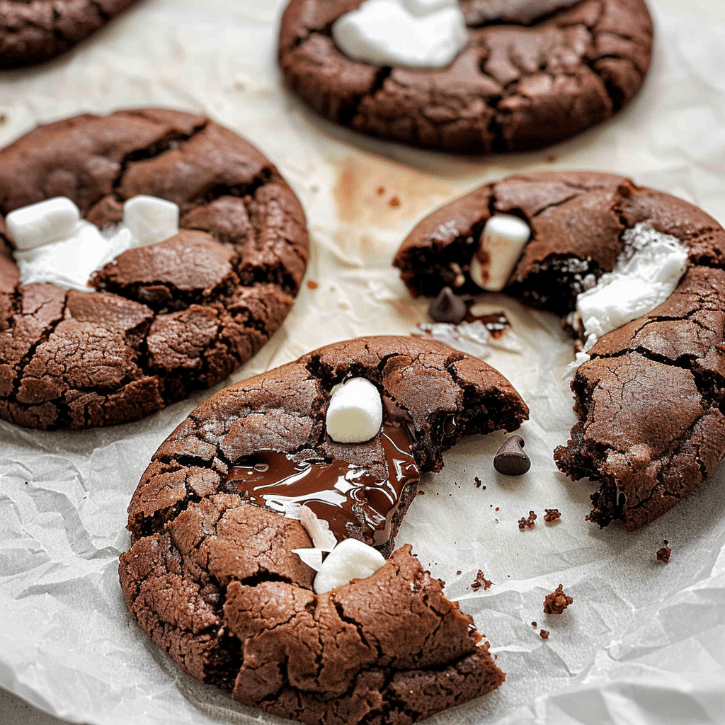 Cookie Chocolate Marshmallow You’ll Love Forever 17 Cookie Chocolate Marshmallow with bite showing gooey center