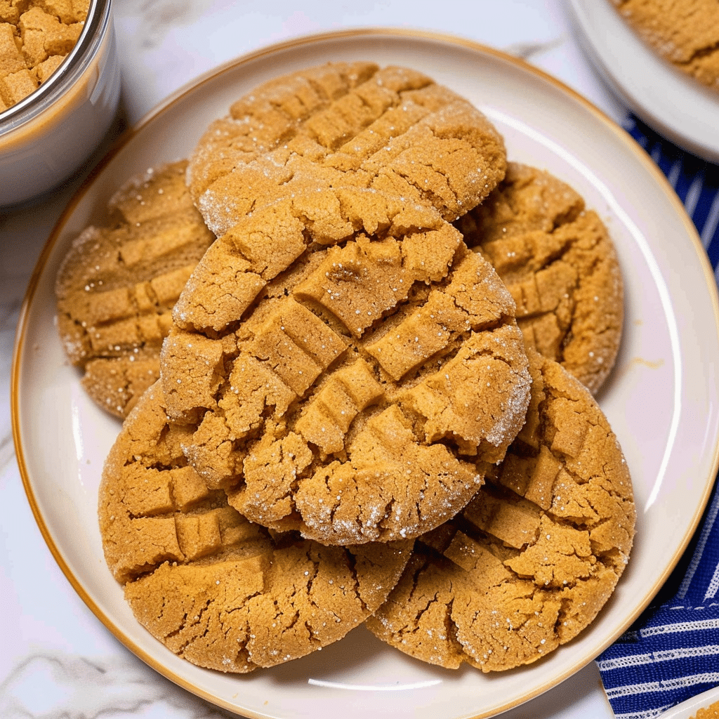 Eggless Peanut Cookies Everyone Will Love 18 Assorted peanut butter cookies stacked on a serving plate