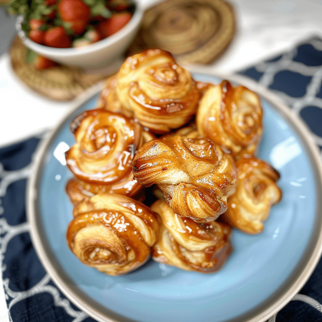 Peach Pie Cruffins You Need to Try Right Now 18 Freshly baked cruffins in pan with golden crust
