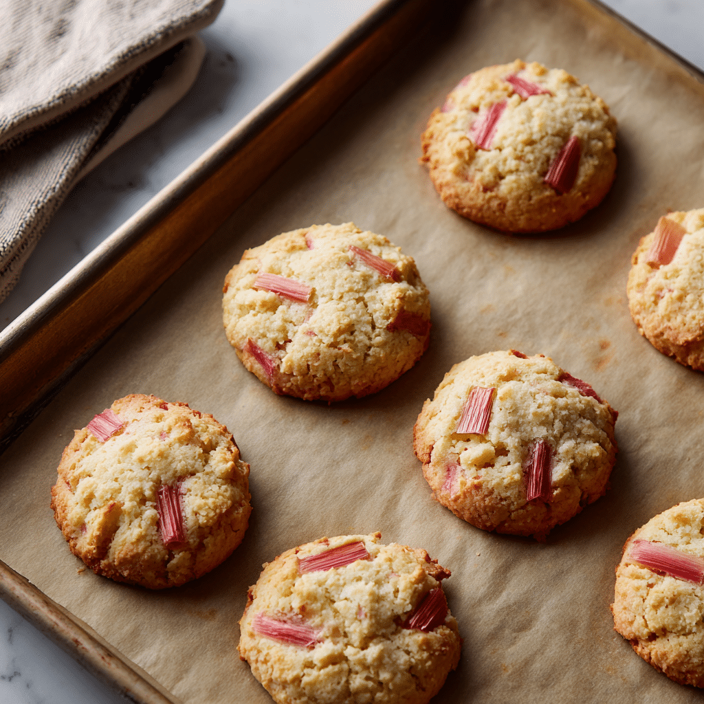 Rhubarb Shortbread Cookies to Wow the Table 8 Served rhubarb shortbread cookies dusted with powdered sugar