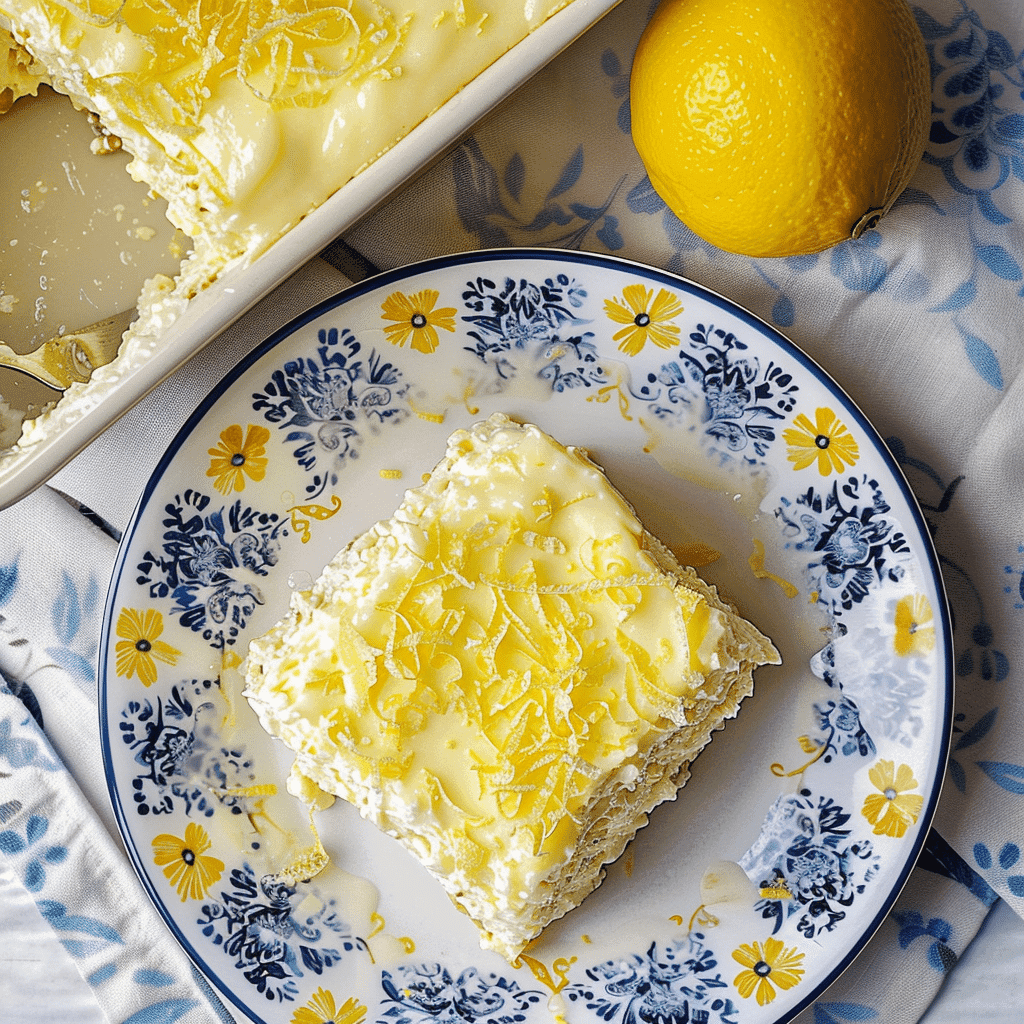 Limoncello Tiramisu Recipe 15 Limoncello Tiramisu Recipe slice served on a floral plate