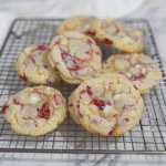 Strawberry Lemon Cookies Recipe You’ll Love 3 Stack of strawberry lemon cookies piled on cooling rack