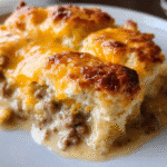 Biscuits and Gravy Casserole 5 Biscuits and Gravy Casserole