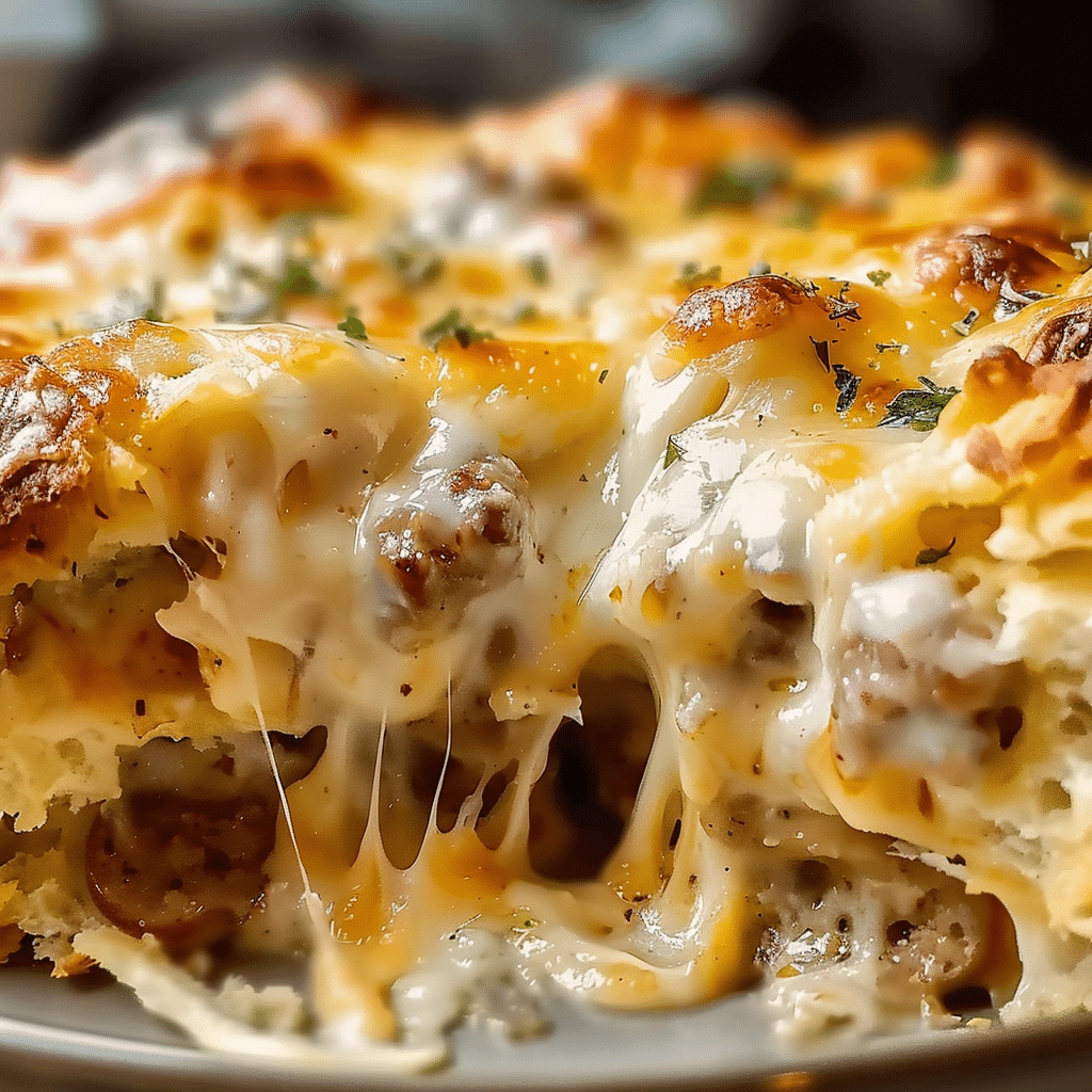 Biscuits and Gravy Casserole 6 Biscuits and Gravy Casserole