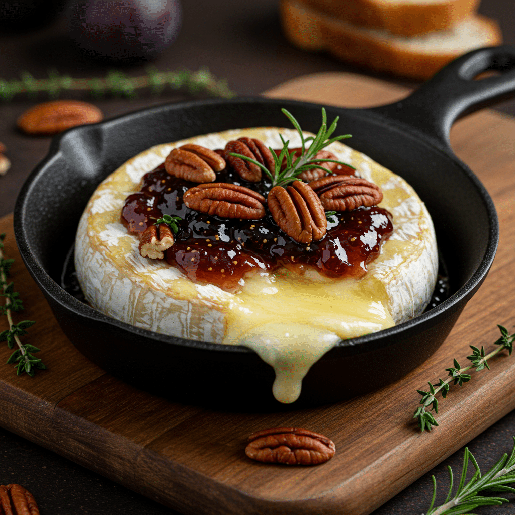 Warm Baked Brie with Fig Jam and Pecans 5 Baked Brie with Fig Jam and Pecans Recipe