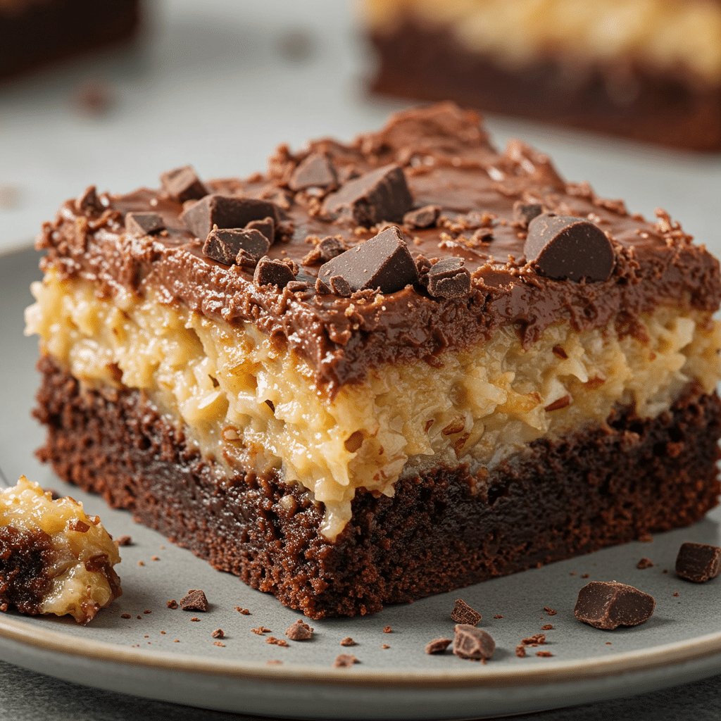 Decadent German Chocolate Poke Cake 2 Decadent German Chocolate Poke Cake