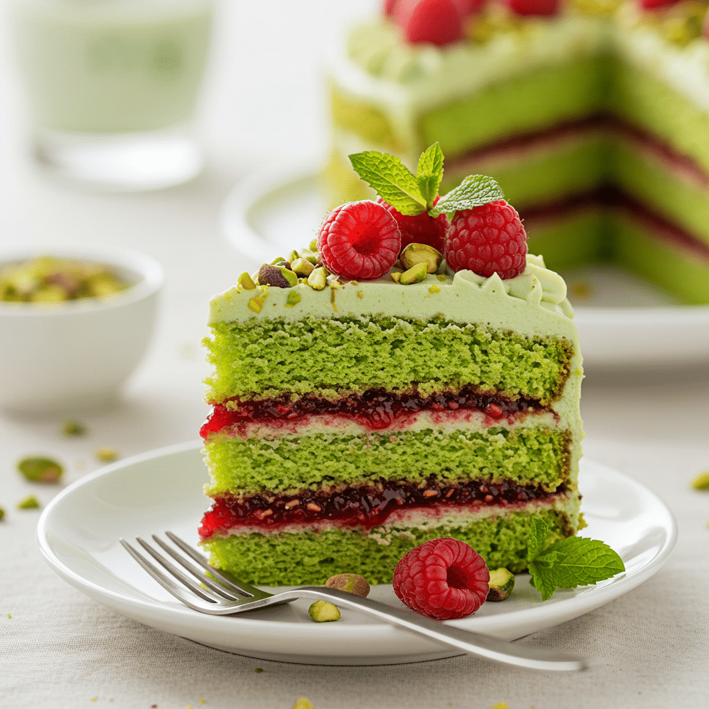 Delicious Pistachio Raspberry Cake 2 Delicious Pistachio Raspberry Cake