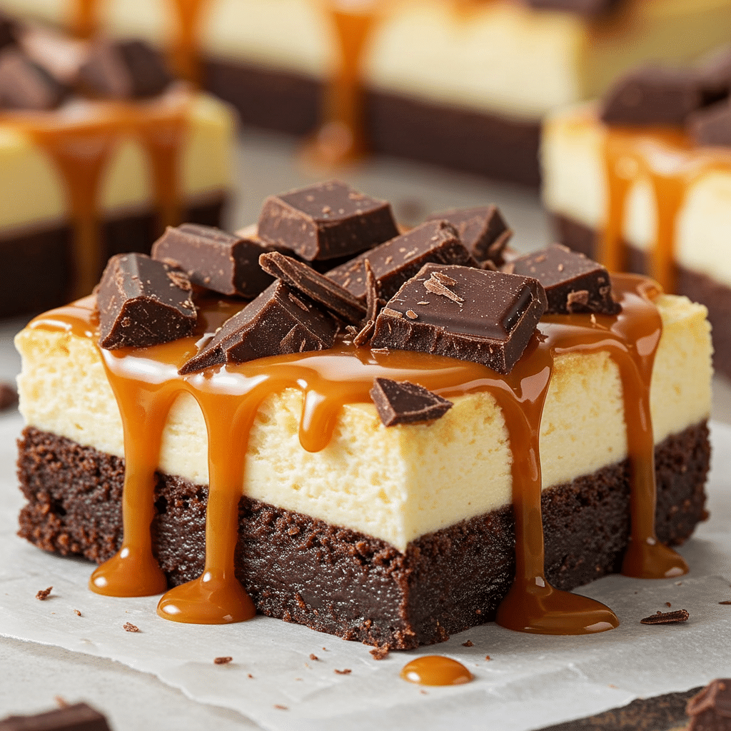 Easy Caramel Brownie Cheesecake 2 Easy Caramel Brownie Cheesecake