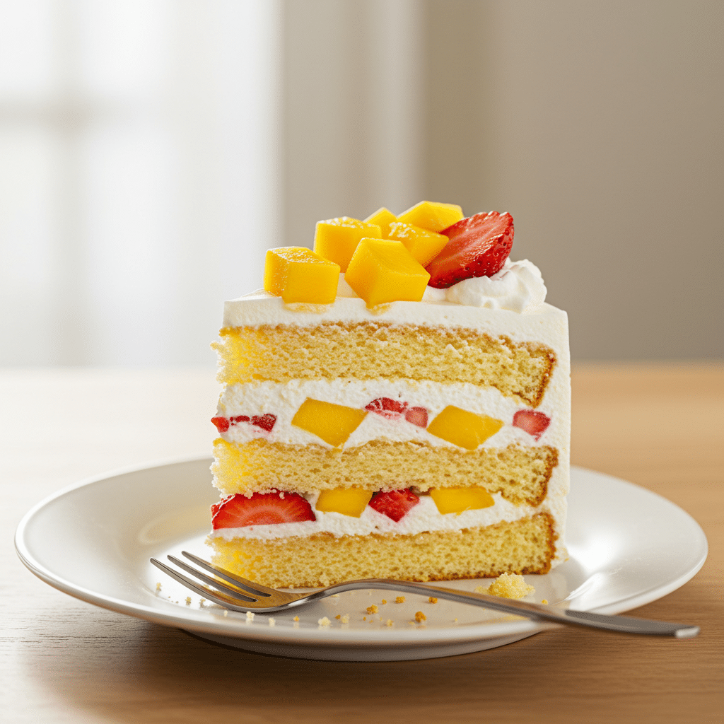 Easy Strawberry Mango Cake 2 Easy Strawberry Mango Cake