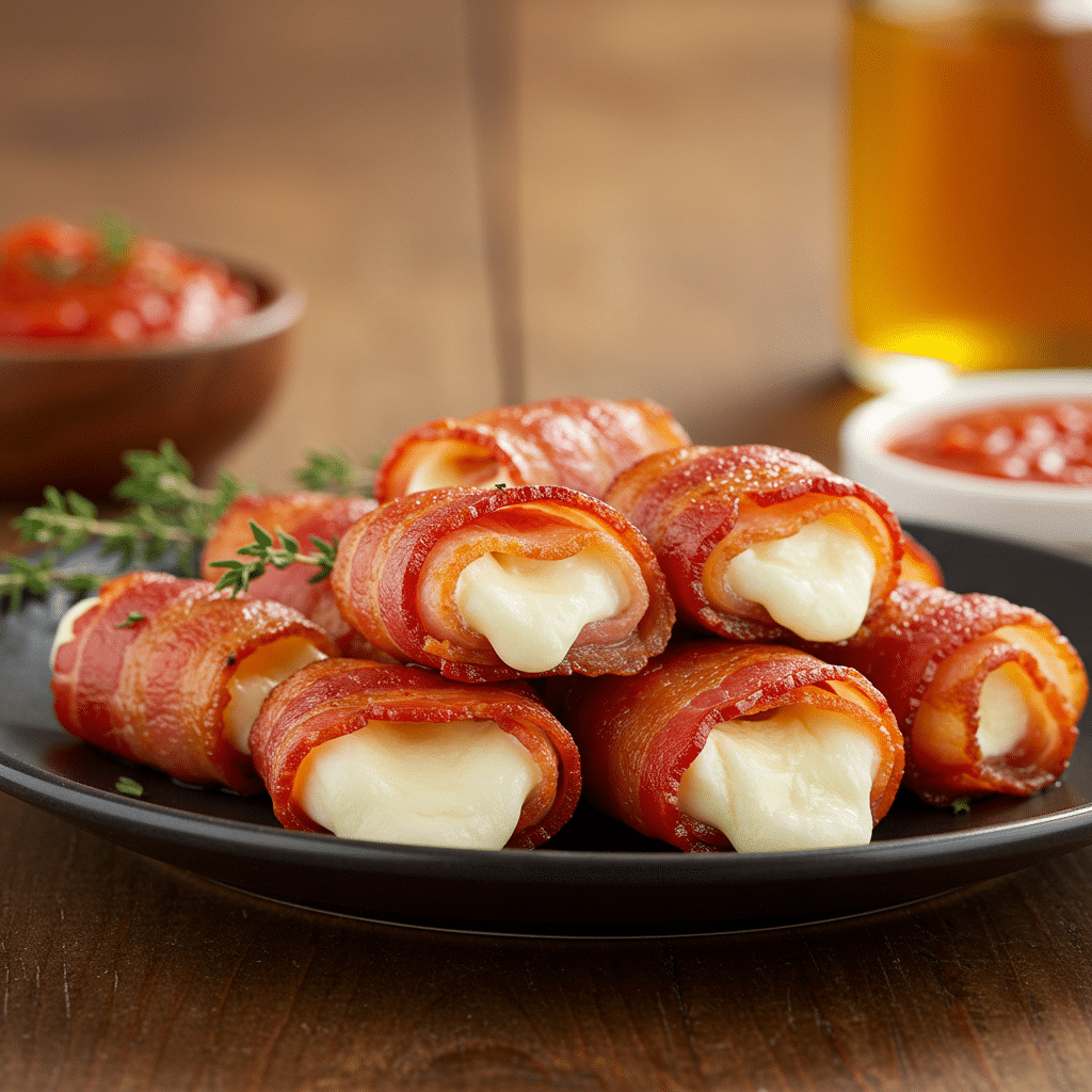 10 Easy And Impressive Appetizers for Your Next Party 6 Bacon Mozzarella Poppers