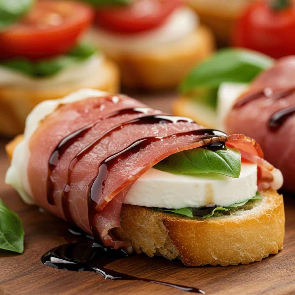 Prosciutto Wrapped Mozzarella Bites