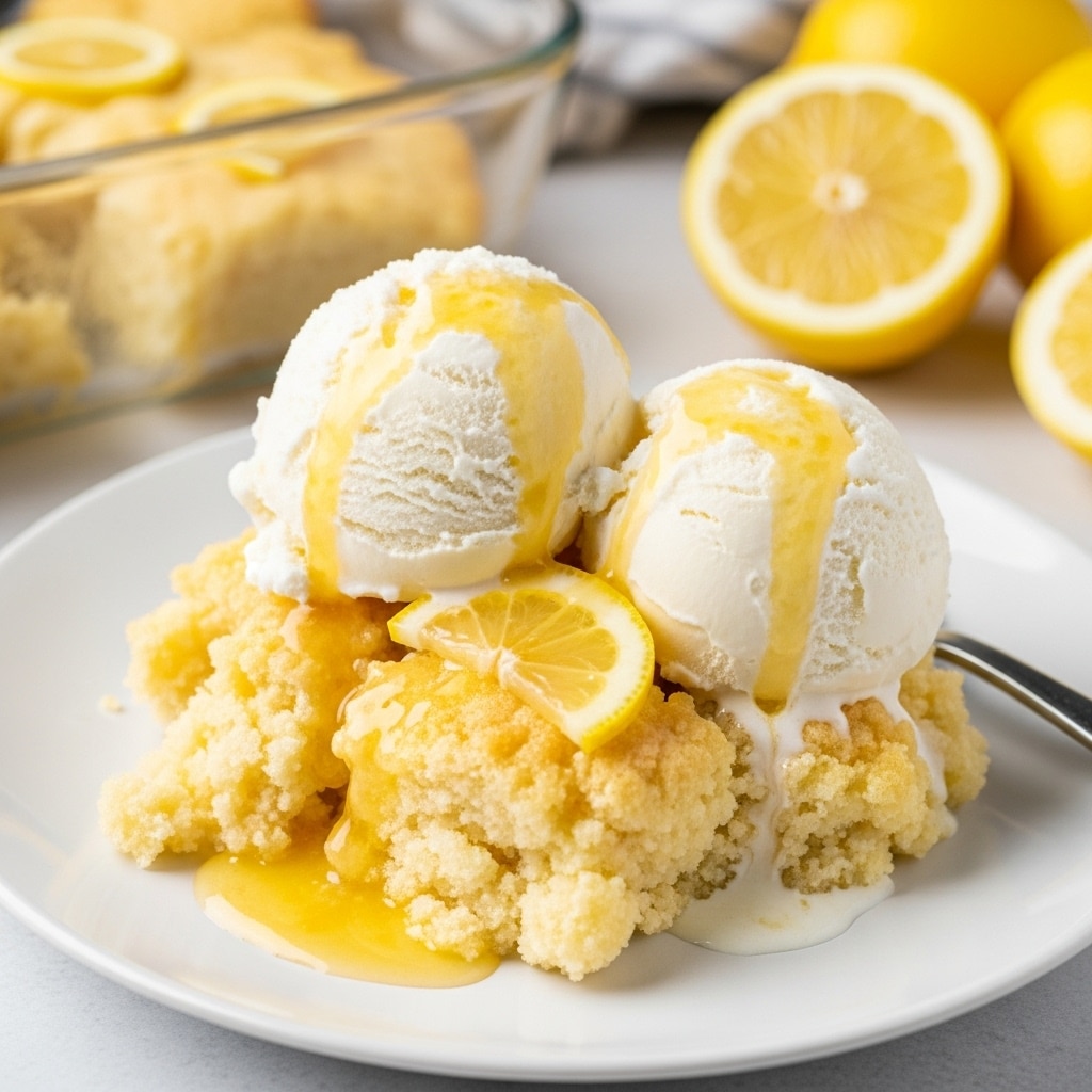 Best 4-Ingredient Lemon Cream Cheese Dump Cake