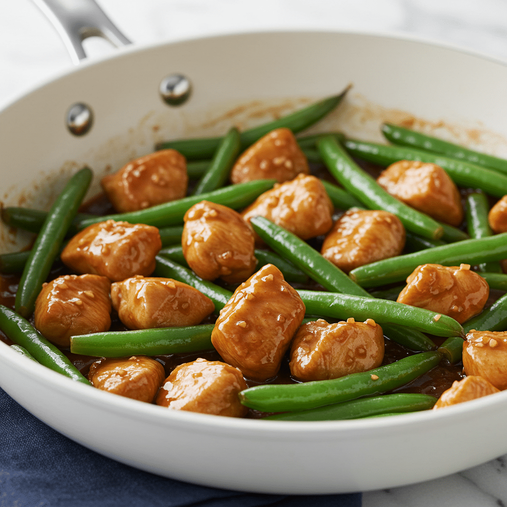 Garlic Chicken and Green Beans Skillet Recipe 2 Chicken and Green Beans Skillet