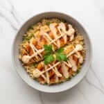 Chicken & Rice Bowls with Creamy Garlic Sauce - Viral Weeknight Meal 3 Chicken & Rice Bowls with Creamy Garlic Sauce