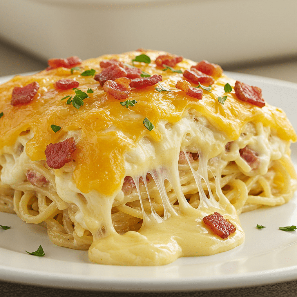 Easy Southern Chicken Spaghetti Casserole