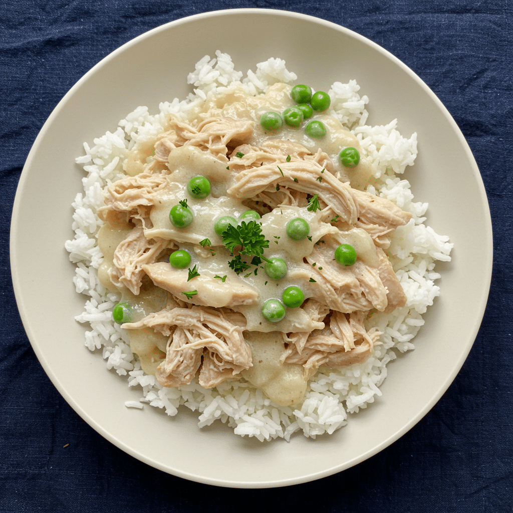 Homestyle Creamed Chicken on Rice 2 Homestyle Creamed Chicken on Rice