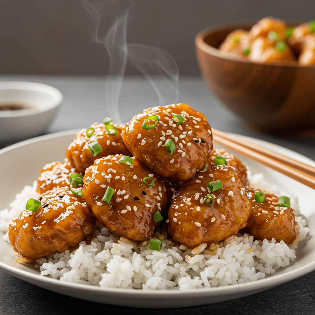 Soy Garlic Chicken & White Rice