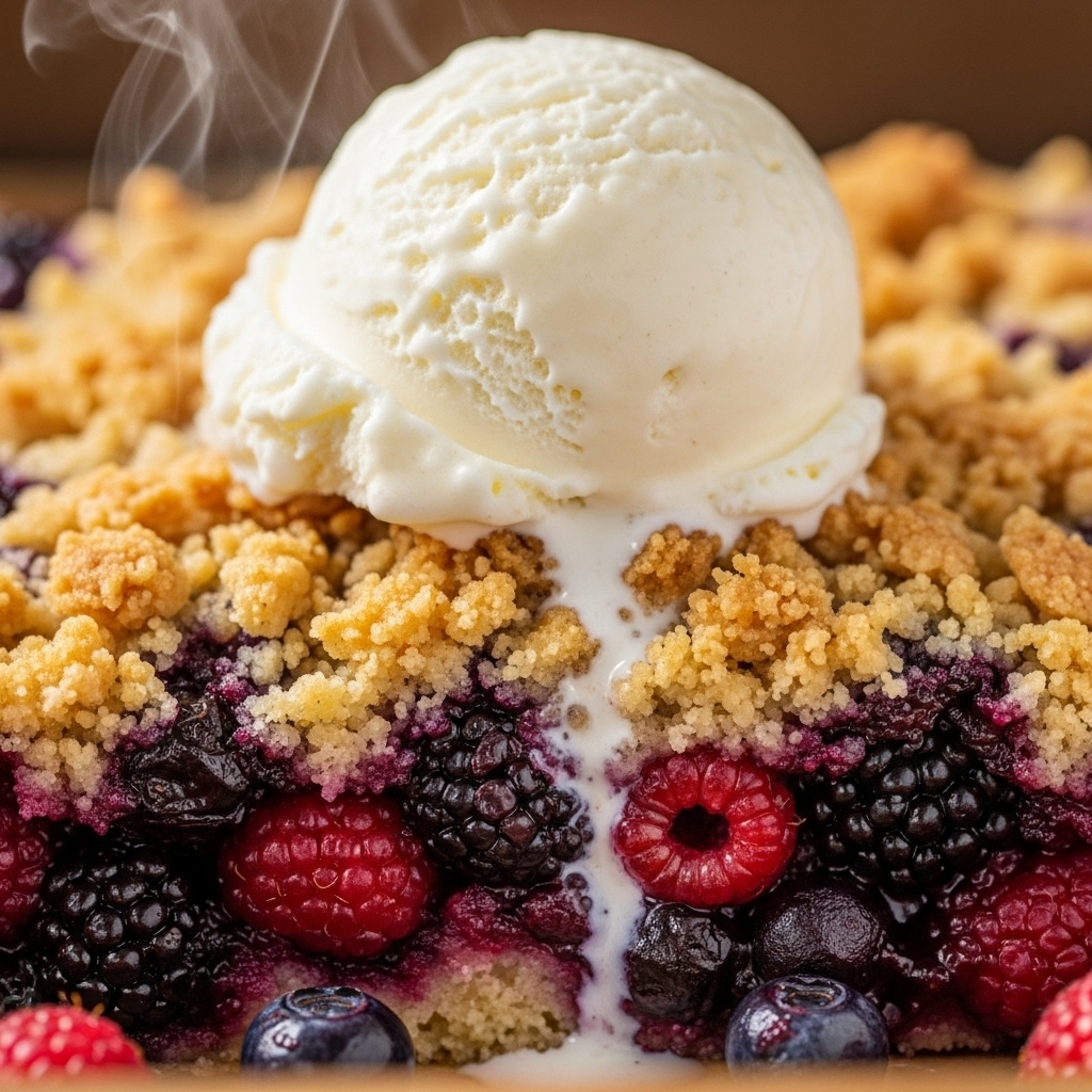 Homemade Triple Berry Dump Cake