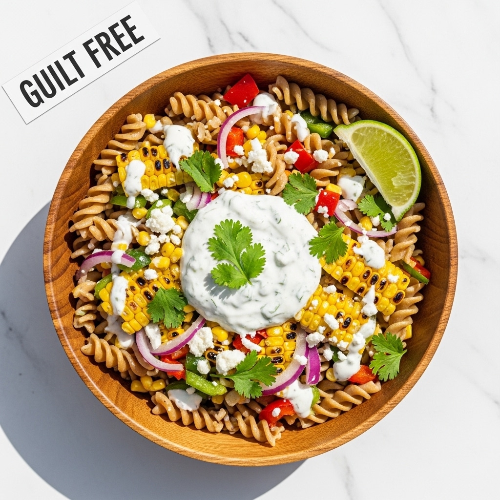 Street Corn Pasta Salad Guilt Free