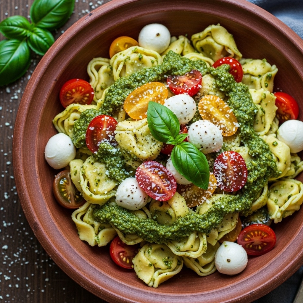 Pesto Tortellini Pasta Salad