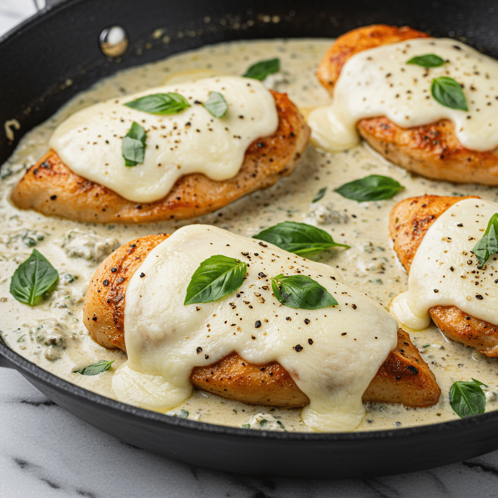 The Ultimate Guide to Easy Chicken Dinners: 26 Must-Try Recipes 1 Mozzarella Chicken in Basil Cream Sauce
