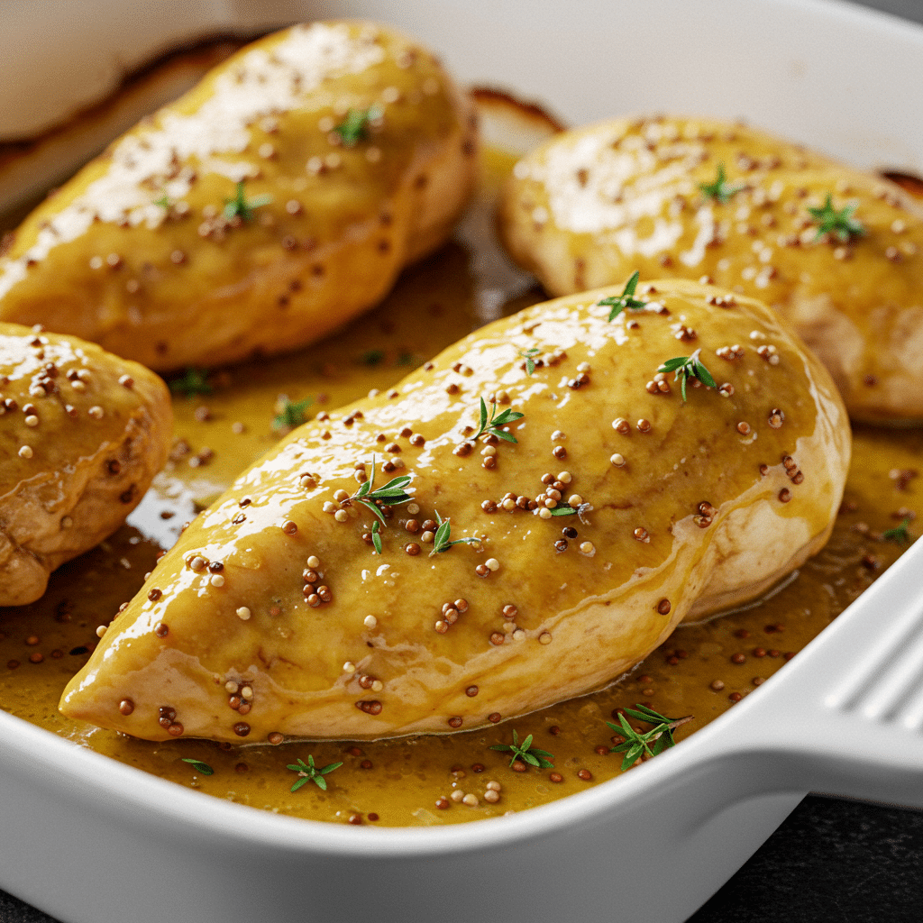 Oven Baked Honey Mustard Chicken 2 Oven Baked Honey Mustard Chicken